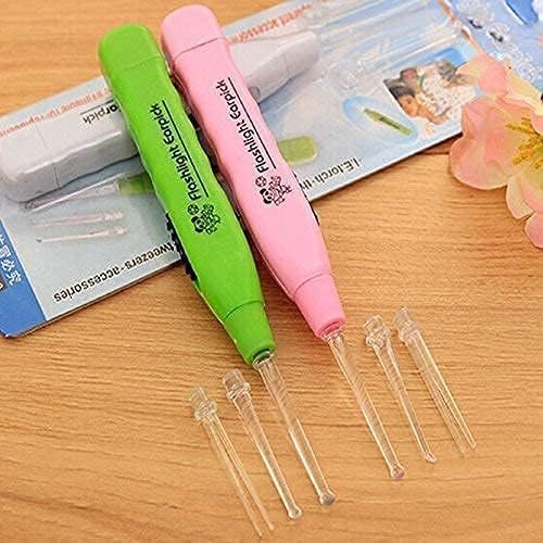 Flashlight Ear pick for Ear wax remover and cleaner, Ear cleaning tools for kids and adults Curette Store Extra Extensions in Rear Better Accuracy Earpick(PACK OF 2)