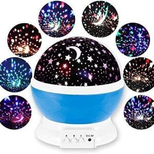Plastic Led Star Light Cosmos Projector Galaxy Night Lamp, Kids Room Lights, Star Master Dream Rotating Projector Lamp for Bedroom, Decoration, 360 Degree Rotating Moon Sky Romantic Gifts
